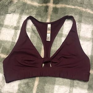 PINK Victoria's Secret Deep Maroon Sports Bra